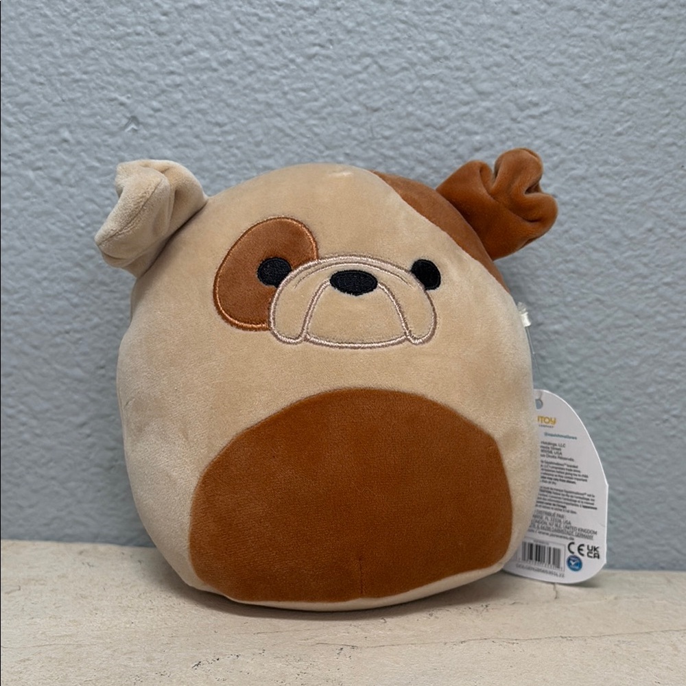 Squishmallows Tan and Brown Dog Plush Toy